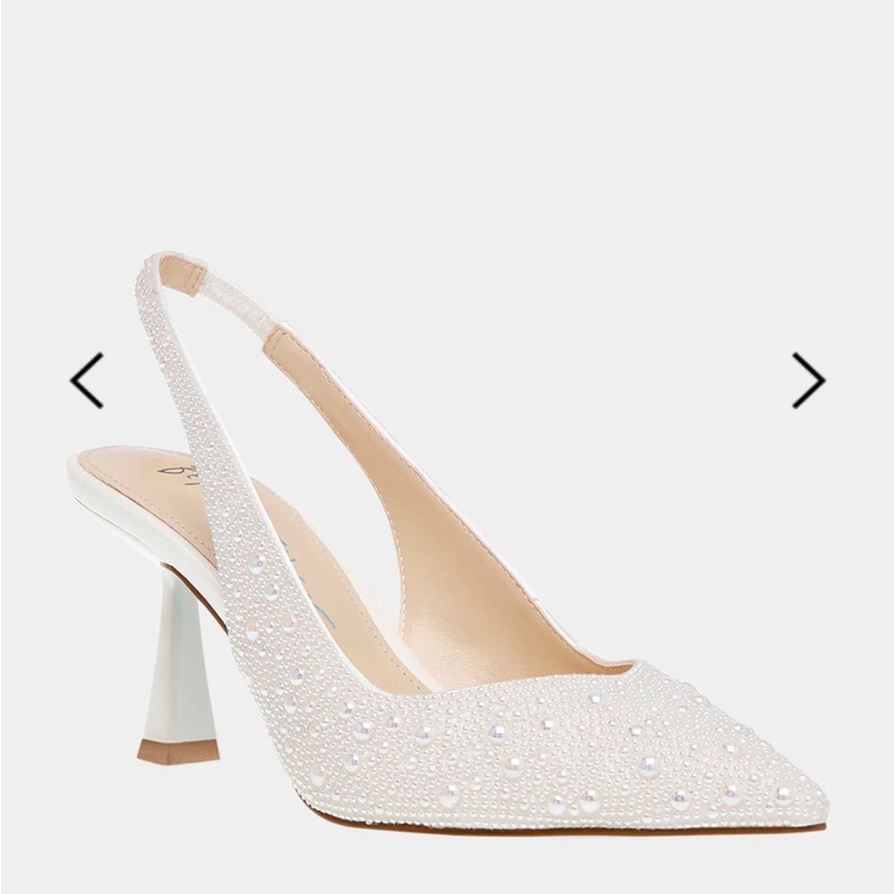 Clark Ivory Pearl Slingback Heels